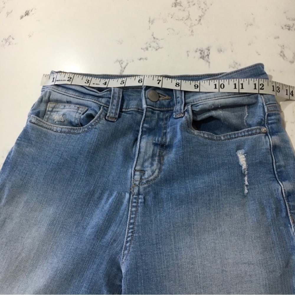 IVY + MAIN raw hem jeans high waist jeans blue S:1 - Picture 7 of 16